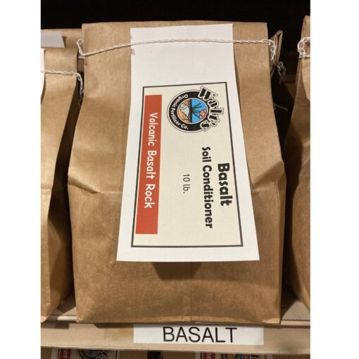 10 pound bag of finely ground basalt volcanic rock with Walt's label.